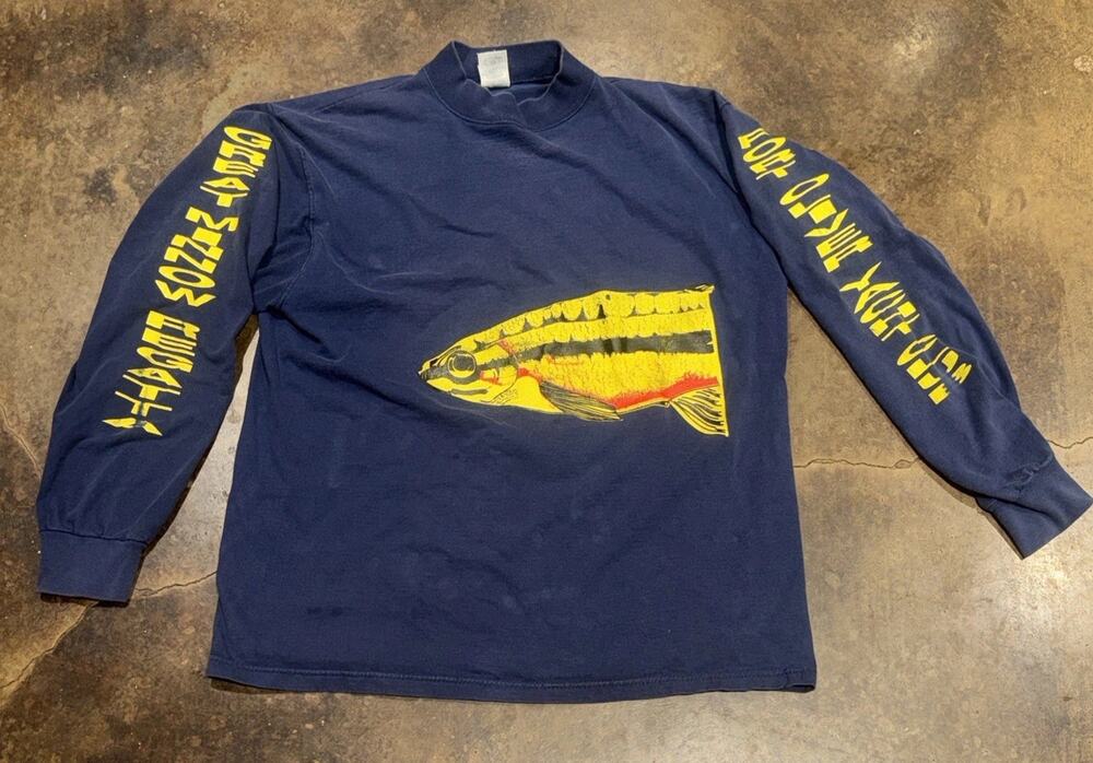 Rare Vintage 90s Port Oliver Yacht Club Great Minnow Regatta Fish Graphic